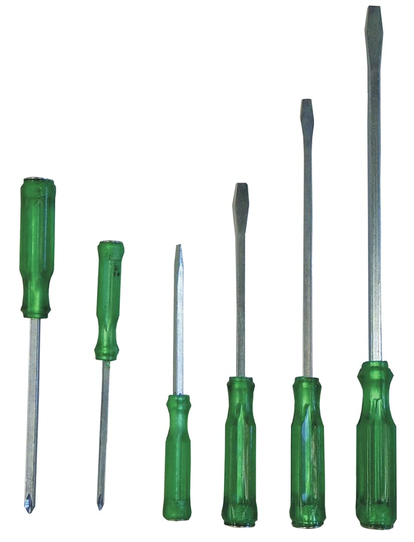 OMAHA TOOLS 6 PC Go Through Screwdriver Set - Flat, Phillips Head - Home Improvement, Furniture Assembly