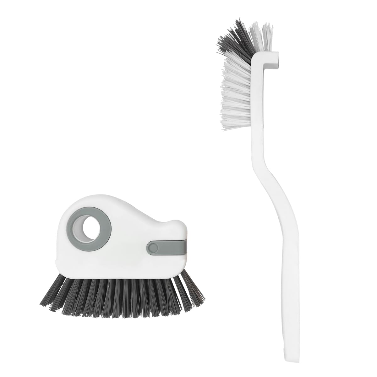 2pcs 2 in 1 Groove Crevice Cleaning Brush Window Track Cleaning Tools,Multifunction Grout Cleaner Tool Crevice Cleaning Brush with Hidden Scraper for Sliding Door Track,Window Sill,Window Seal