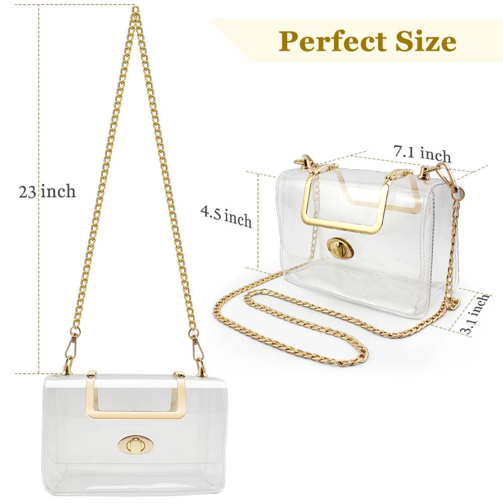 COROMAY Clear Purse for Women, Clear Bag for Stadium Events, Transparent Crossbody Bag for Women