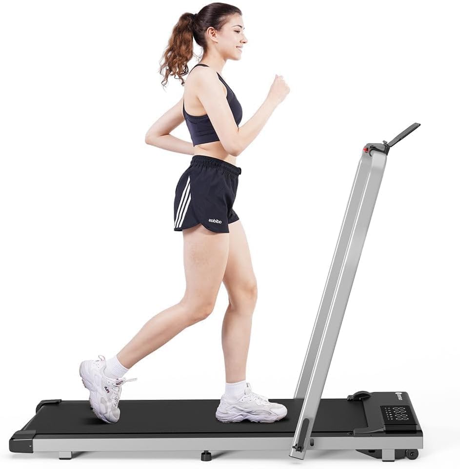 DeerRun 3 in 1 Folding Treadmills for Home, 3.0HP Powerful and Quiet Under Desk Treadmill, 300 lbs Capacity Foldable Walking Pad Treadmill with Remote Control and Space Saving, Free Installation