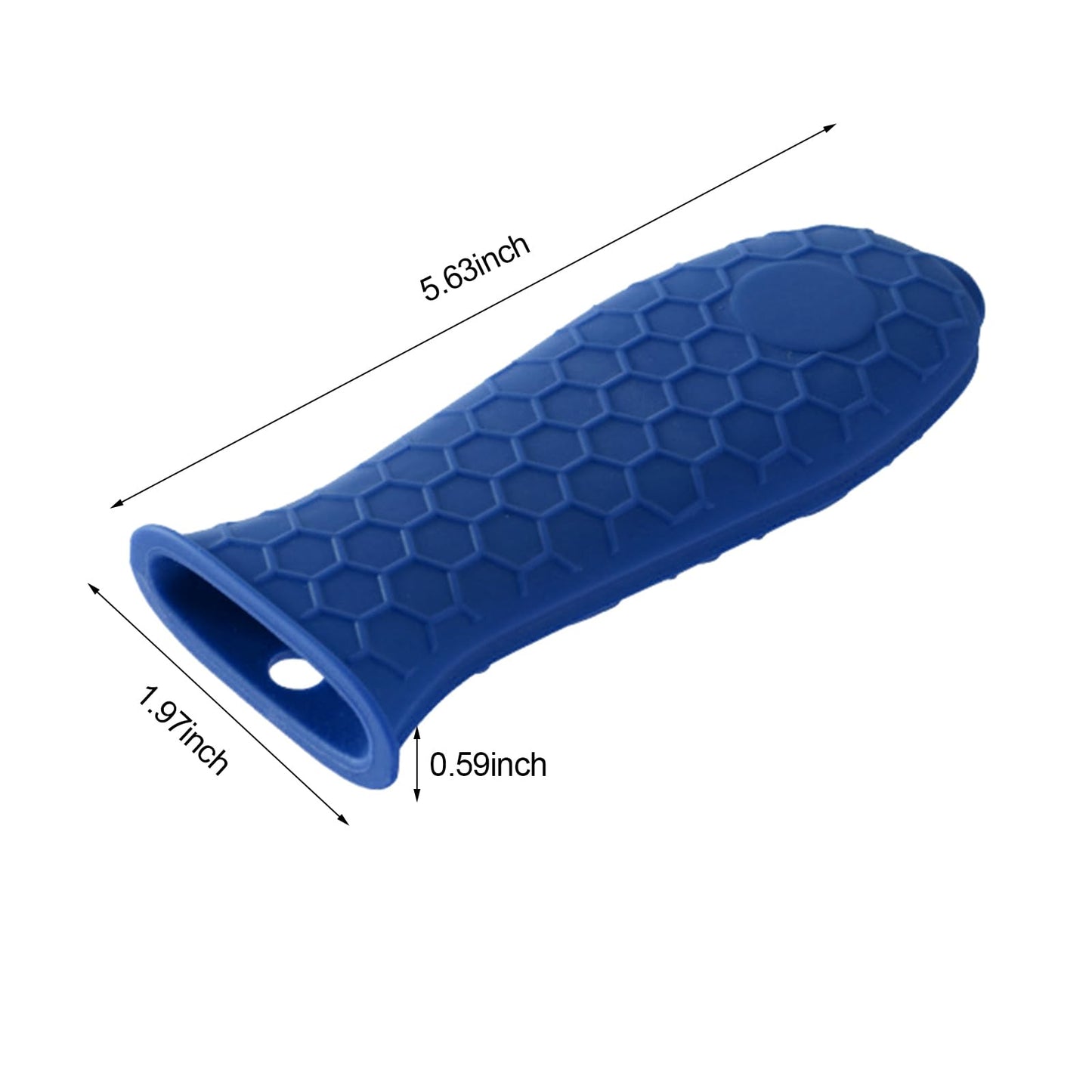 Shudyear Cast Iron Skillet Handle Covers - 3 Pack, Silicone, Heat Resistant, Blue