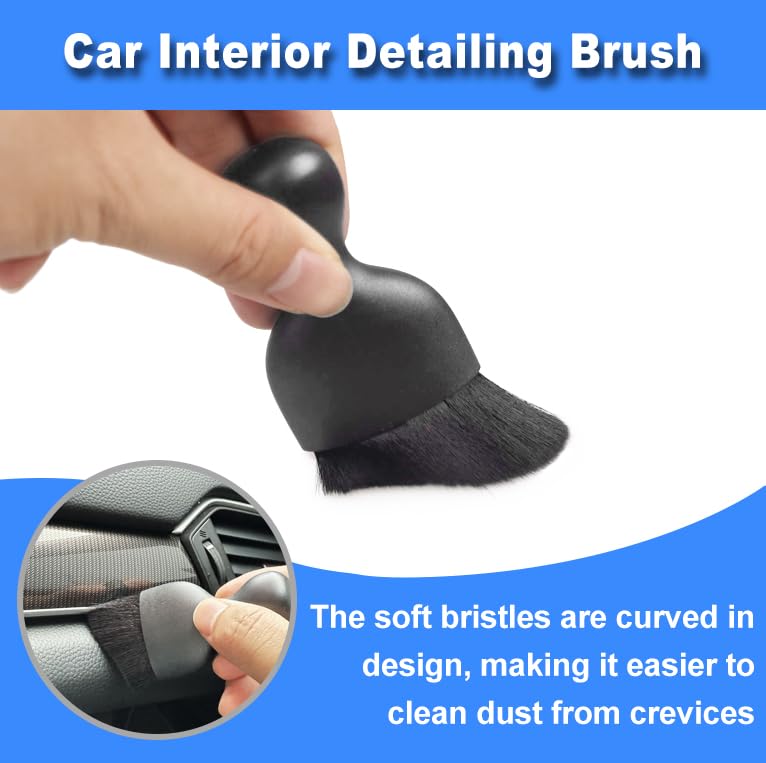 Windshield Cleaner Tool, 15Pcs Car Interior Detailing Kit, Car Cleaning Kit Interior Cleaner, Car Detailing Brushes, Car Cleaning Gel, Car Cleaning Supplies Tools Accessories for Women, Men, Interior