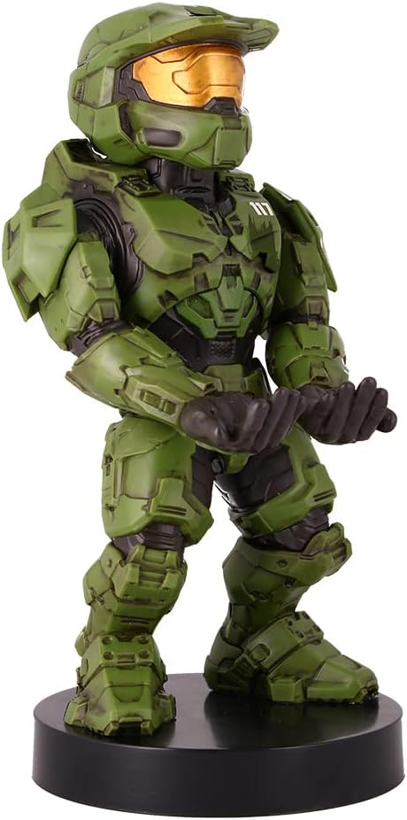 Exquisite Gaming: Halo: Master Chief - Mobile Phone & Gaming Controller Holder, Device Stand, Cable Guys, Xbox Licensed Figure, Green