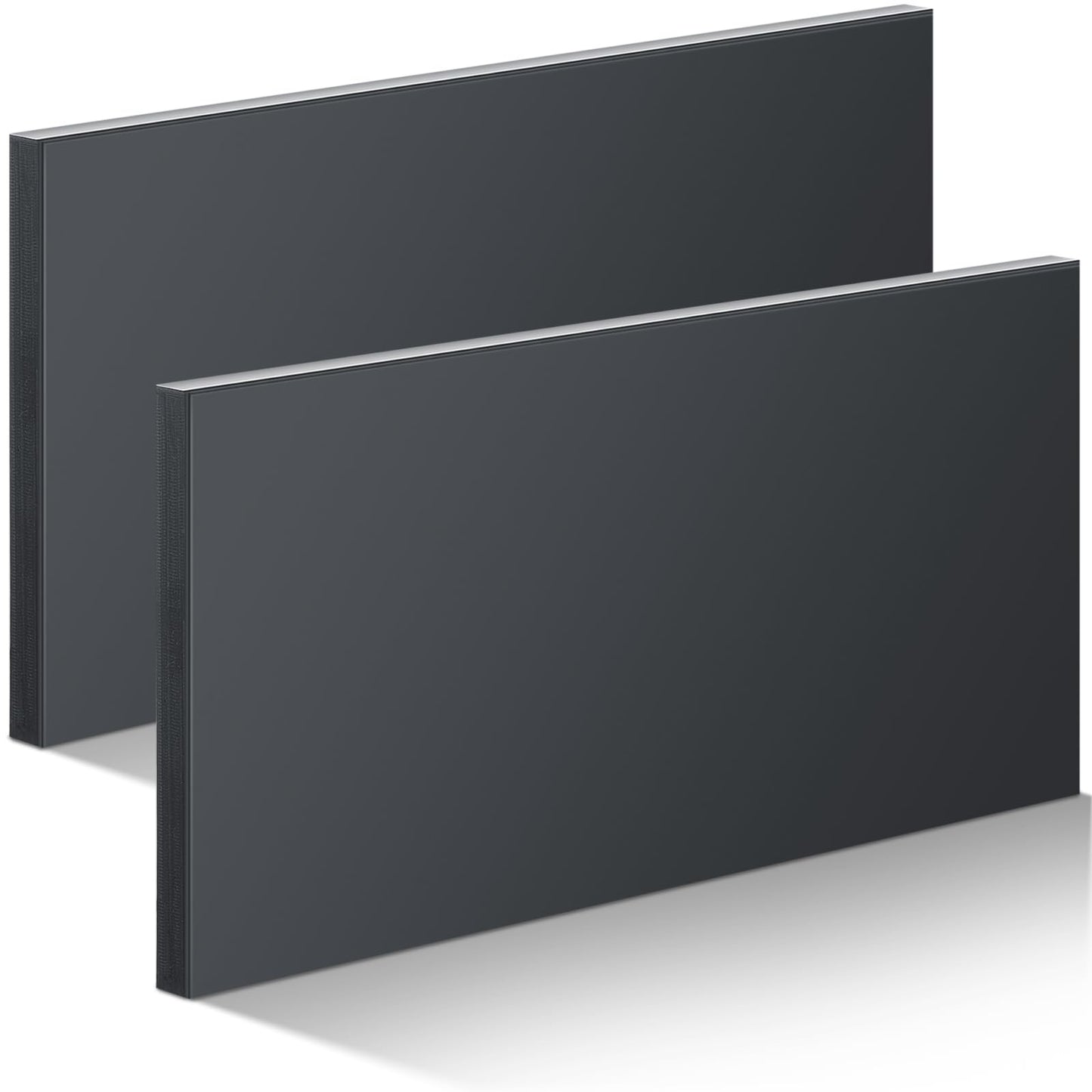 Frienda HDPE Plastic Sheet, HDPE Sheet 1/2" Thick, Size 6" x 12", High Density Polyethylene Solid Plastic Block for DIY Projects for Machining Home (Black, 2 Pcs)