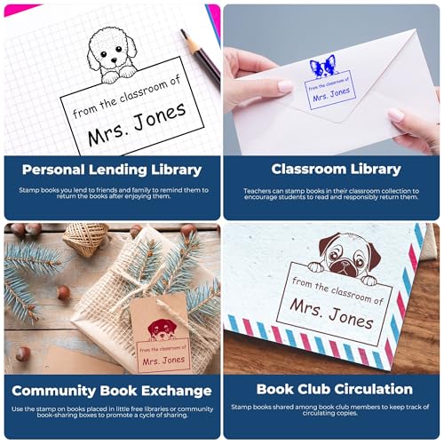 German Shorthaired Pointer Dog Stamp - Pre-Inked Customized Teacher Stamp for After-School Program Instructors, Ideal for Books and Educational Materials - Unique German Shorthaired Pointer Design