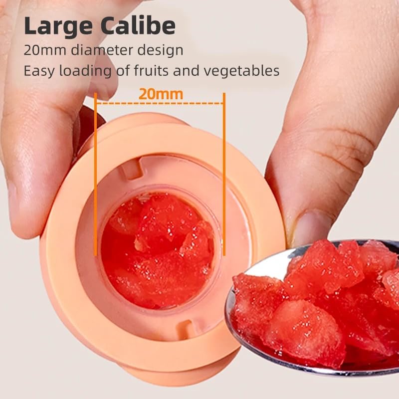 Minie Joo Baby Fruit Feeder Pacifier – 7-in-1 Silicone Teether Toy & Food Feeder with Spoon, Fork, and Interchangeable Heads – BPA-Free, Anti-Choke, Self-Feeding Set for Infants & Toddlers