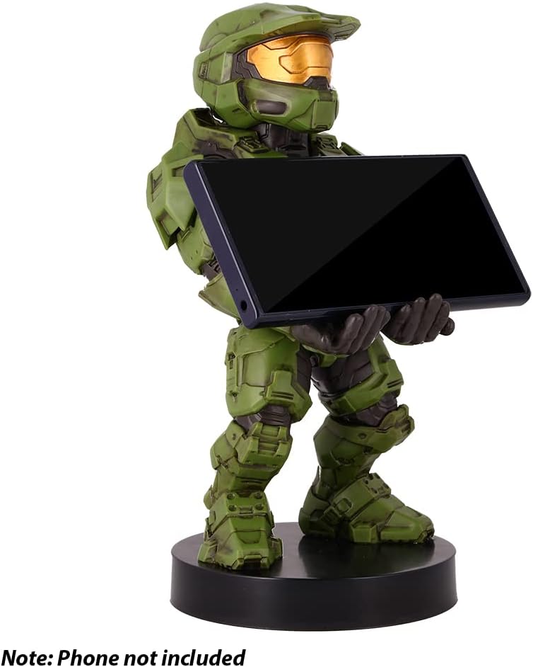 Exquisite Gaming: Halo: Master Chief - Mobile Phone & Gaming Controller Holder, Device Stand, Cable Guys, Xbox Licensed Figure, Green