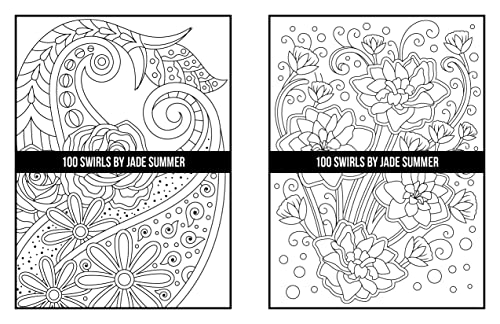 100 Swirls Coloring Book: For Adults with Fun, Easy, and Relaxing Designs