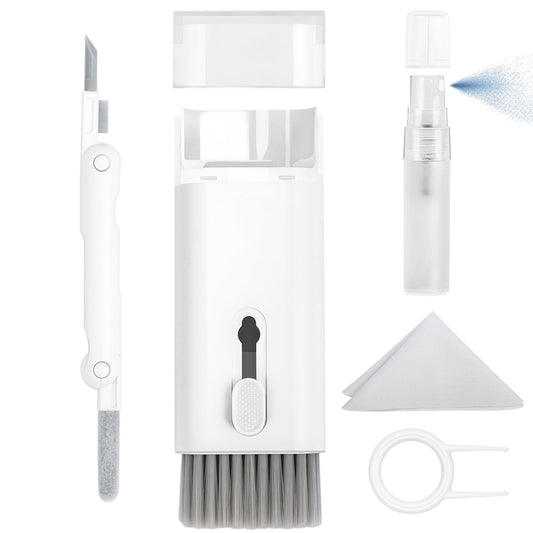 walrfid Laptop Keyboard Earbud Screen Cleaner Sprayer Kit for Airpods Pro MacBook iPad iPhone iPod, Electronics Airpod Cleaning Pen Brush Tool for PC Monitor TV Phone Computer Headphone - White