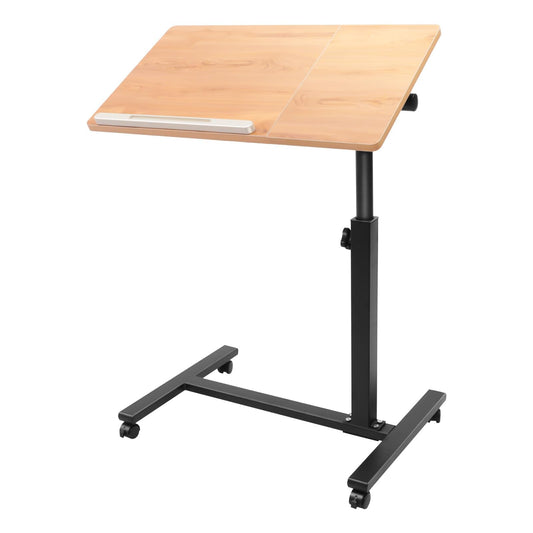 LIWBYYG Adjustable Overbed Bedside Table, Mobile Laptop Computer Standing Desk, Hospital Bed Table with Wheels, Rolling Desk, Mobile Desks, Computer Cart Bedside Rolling Overbed Table