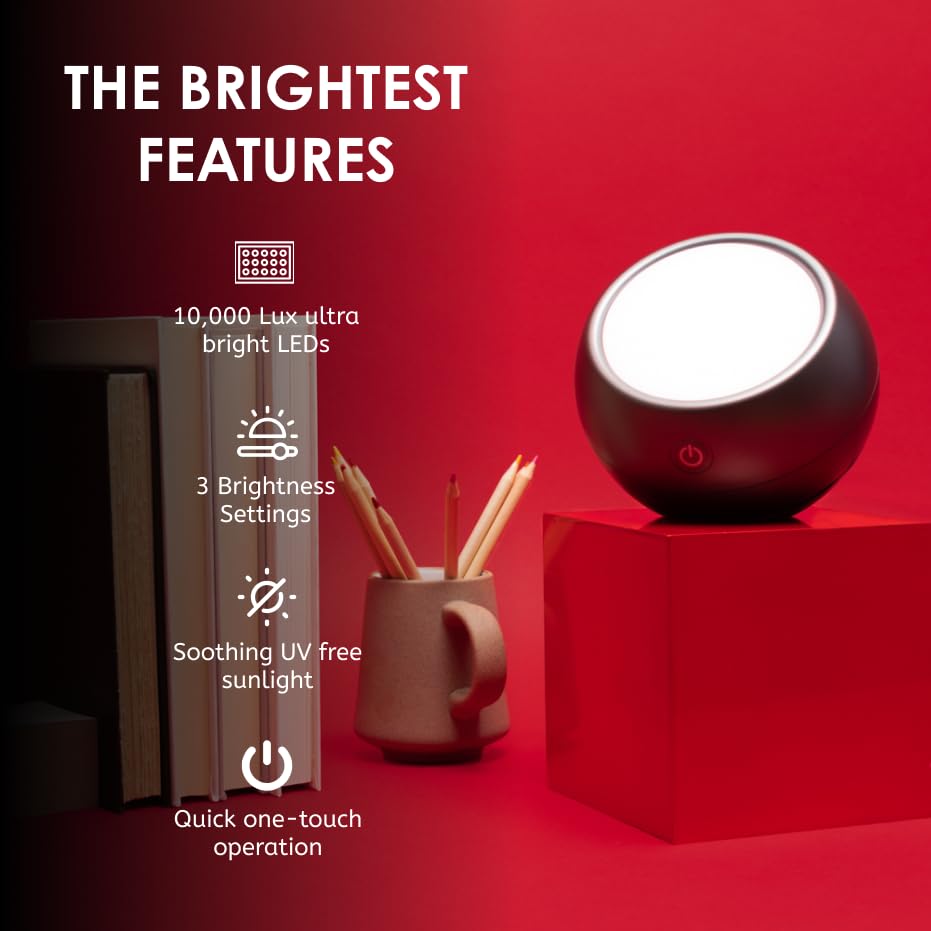 Circadian Optics Light Therapy Lamp | Ultra Bright 10,000 Lux Full Spectrum UV-Free LED Light | Leo