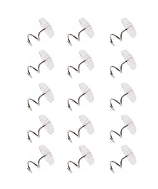 Sowaka 15 Pcs Twist Pins Upholstery Clear Heads Slip Cover Fasteners Headliner Pins for Sofa Car Van Home Furniture Hold Bed Skirt (15 pcs)