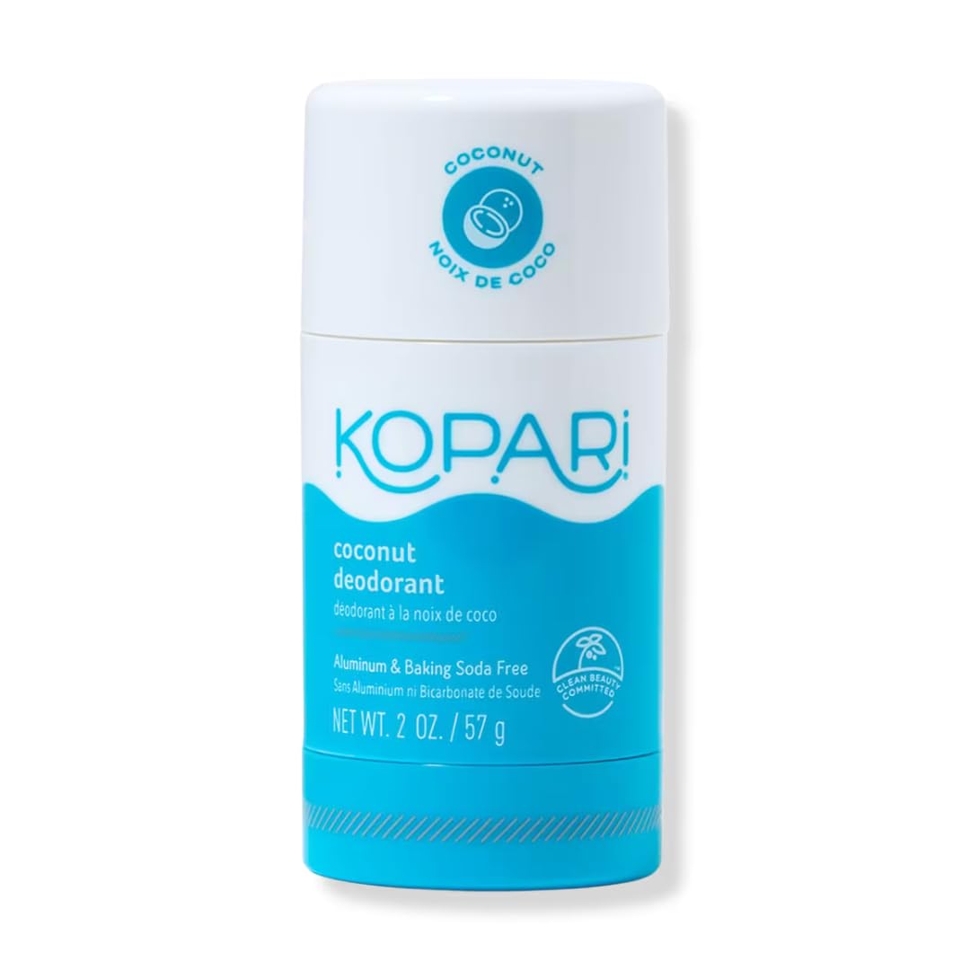 Kopari Aluminum Free Coconut Deodorant, Non Toxic & Clean Plant-Based, No Aluminum, Parabens or Baking Soda, Long Lasting Protection, Original 2 Pack