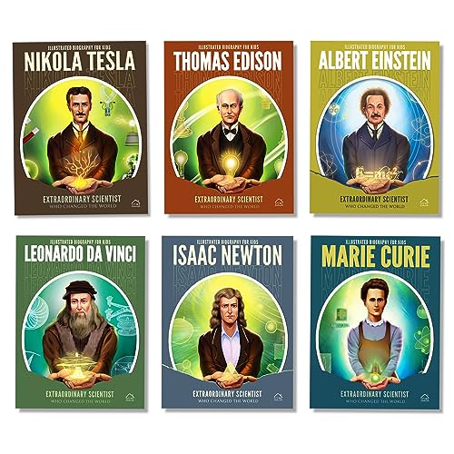 Illustrated Biography for Kids: Extraordinary Scientists who Changed the World: Set of 6 Books