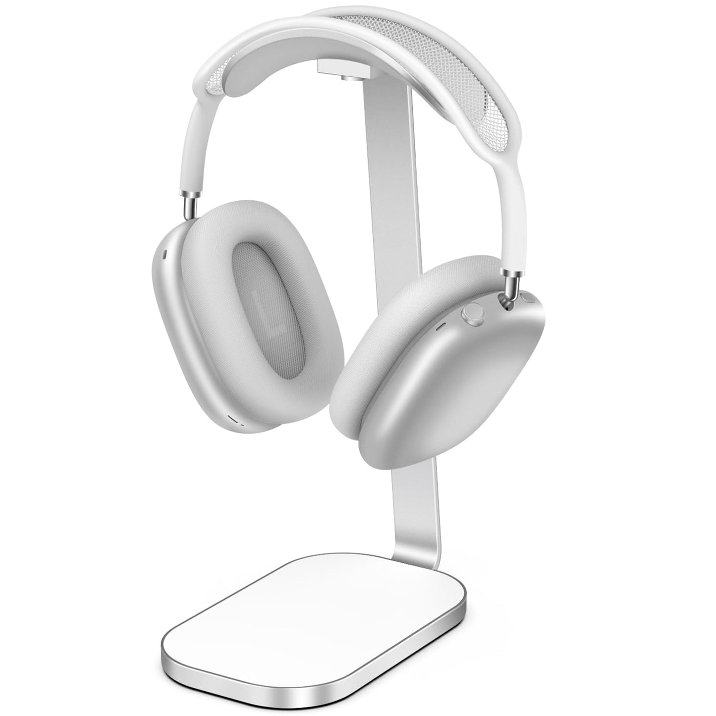 VICHYIE Headphone Stand for AirPods Max, Headset Holder with Aluminum Supporting Rod, Heavy Base Desk Stand Headphones Support Accessory for All Headphones - Black