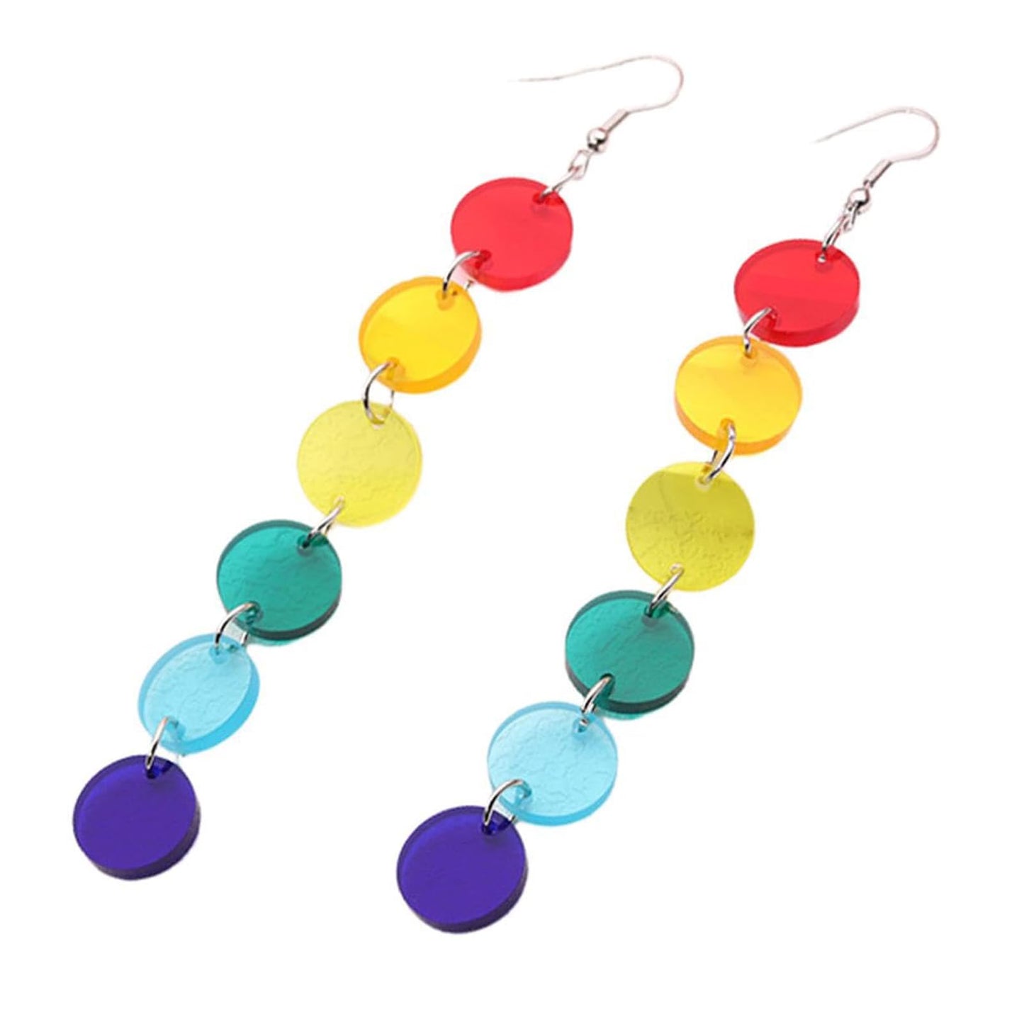 2025 Pride Month Rainbow LGBT Pride Earrings for Gay Lesbian Bisexual Lightweight Acrylic Heart Love LGBTQ Dangle Earrings Jewelry Accessories