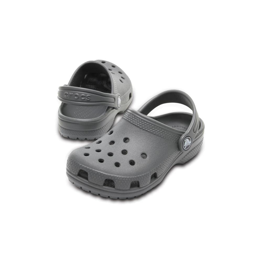 Crocs Kids Classic Clog (Toddler) - Clogs for Kids - Synthetic Upper - Ventilation Holes - Round Toe Slate Grey 4 Toddler M