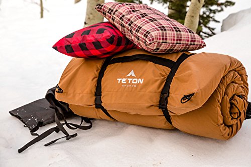 TETON Sports Camp Pillow; Great for Travel, Camping and Backpacking; Washable, Grey, 12 x 18 inches ; 9.6 ounces