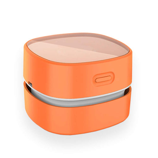 ODISTAR Desktop Vacuum Cleaner, Mini Table dust Sweeper Energy Saving,High Endurance up to 90 mins,Cordless&360º Rotatable Design for Keyboard/Home/School/Office(White AA Battery)