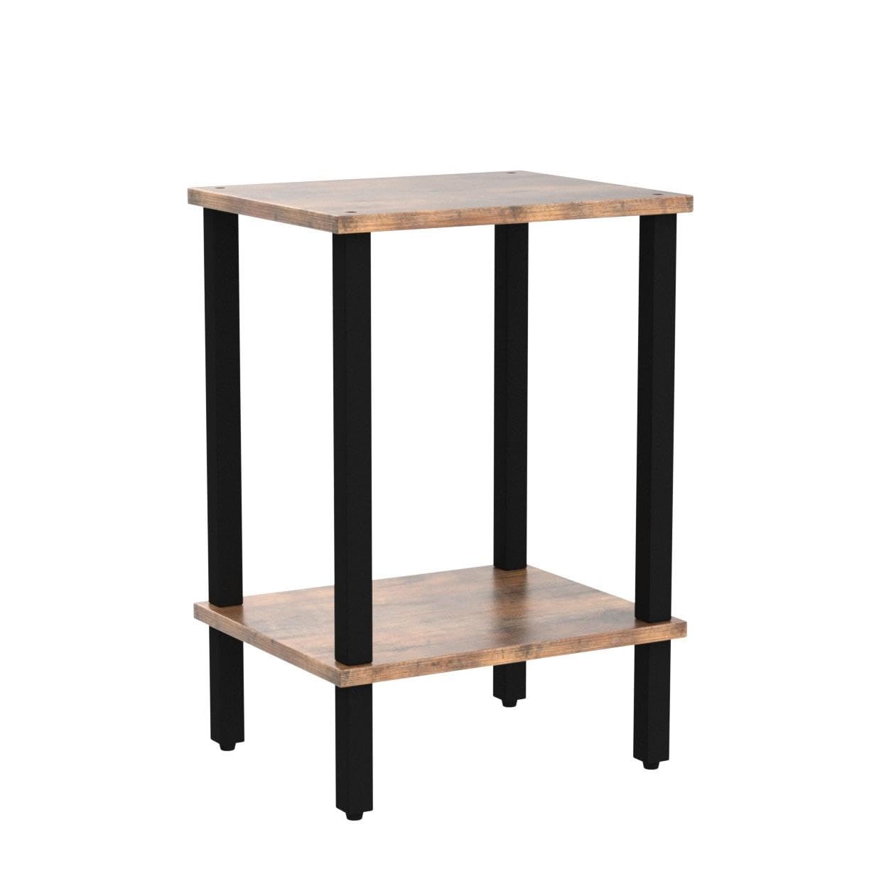 TUTOTAK End Table, Set of 2, Side Table, Nightstand, 2-Tier Storage Shelf, Sofa Table for Small Space, Living Room, Bed Room TB01BB035