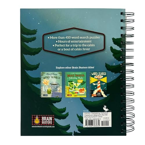 Cabin Fever Word Search Puzzles: Multi-Level Spiral-Bound Puzzle Word Search Book for Adults Including More Than 450 Variety Puzzles (Part of the Brain Busters Puzzle Collection)