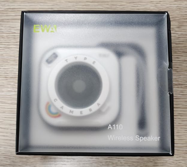 EWA A110 Portable Bluetooth Speaker, Wireless with Flashlight, 12HR Playtime, TF Card Support, Small Stereo Speaker for Travel, Home, Party (GrayWhite)