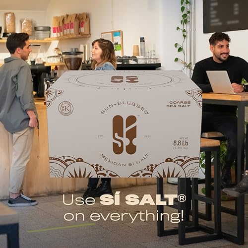 Sí Salt, Colima Sea Salt, Crystals, Kosher, Unrefined, Hand Harvested Bulk Size, Canning, FoodService (8.8 lbs, Coarse Sea Salt)