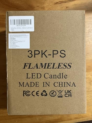 Da by Flickering Flameless Candles with Remote,Acrylic LED Candles with Embedded Star String,Battery Operated Candle, for Home and Holiday Decoration Set of 3（Red）