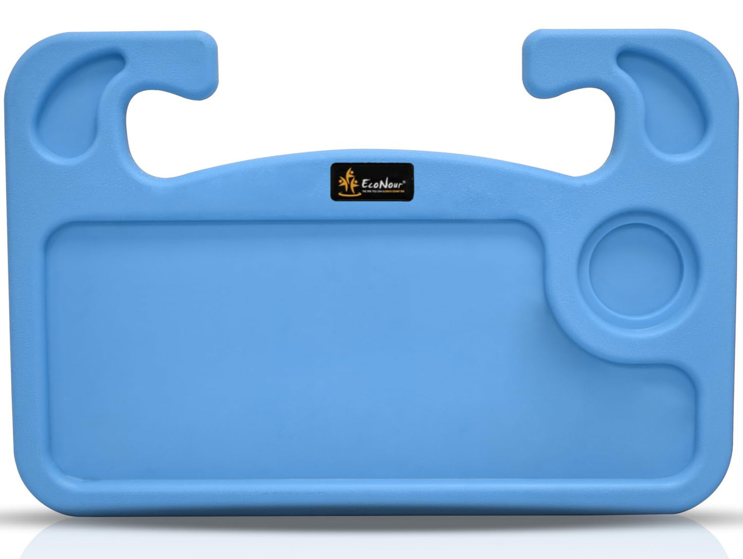 EcoNour 2 in 1 Car Steering Wheel Desk, Tray for Laptop Car Mount with Pen Holder| Food Tray for Eating with Drinks Holder | Multipurpose Travel Car Accessories