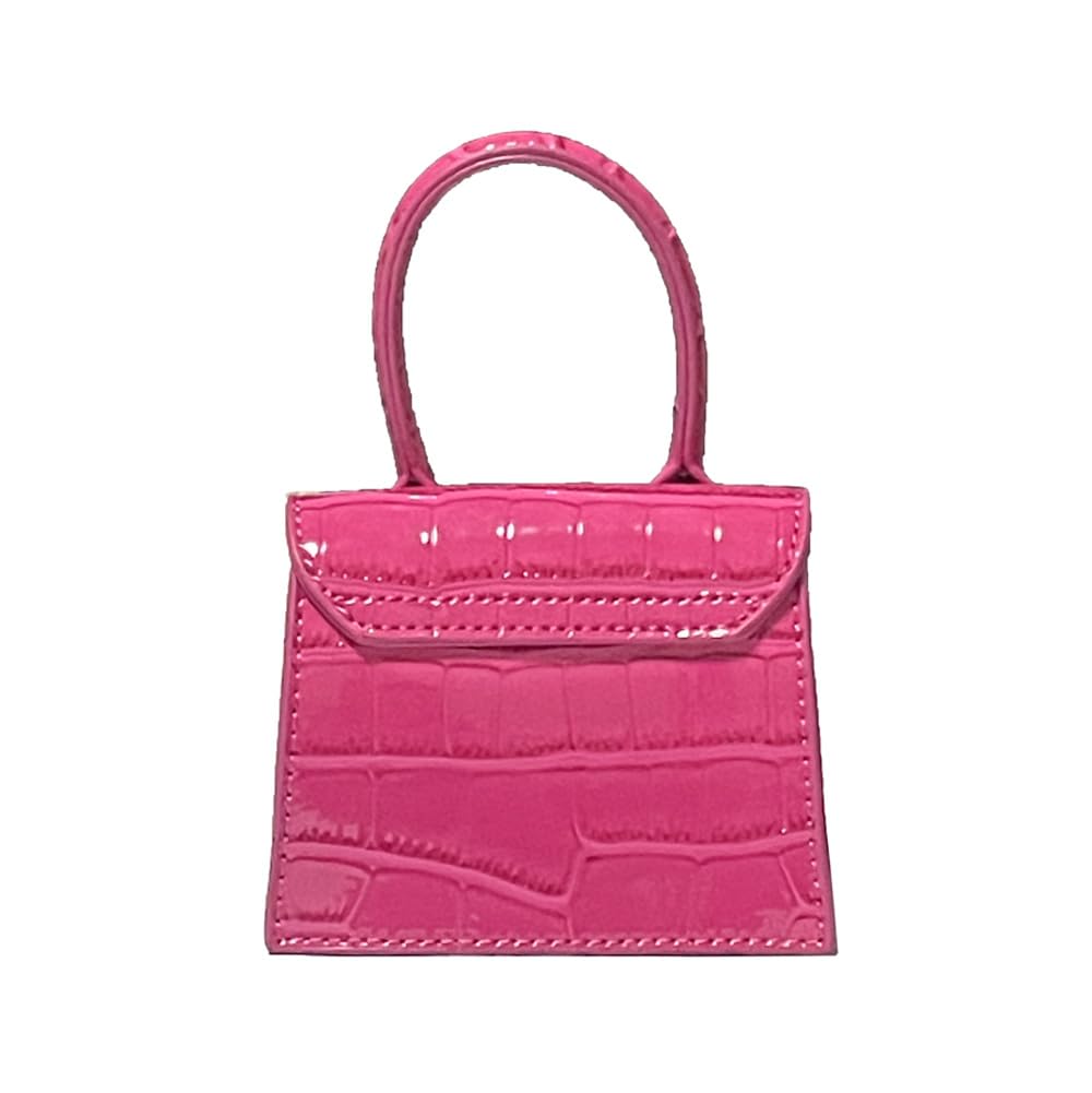 Cute Purse Mini Crossbody Bags for Women Top Handle Clutch Handbag (Pink)