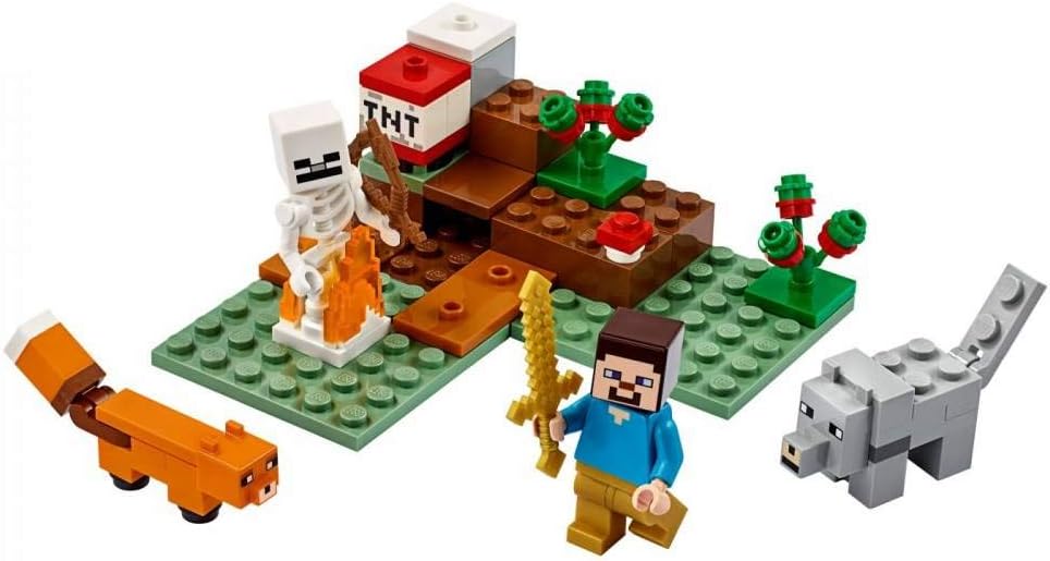 LEGO Minecraft The Taiga Adventure 21162 Brick Building Toy for Kids Who Love Minecraft and Imaginative Play (74 Pieces)
