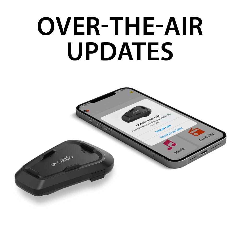 Cardo Systems Spirit Motorcycle Bluetooth Communication Headset - Black, Single Pack