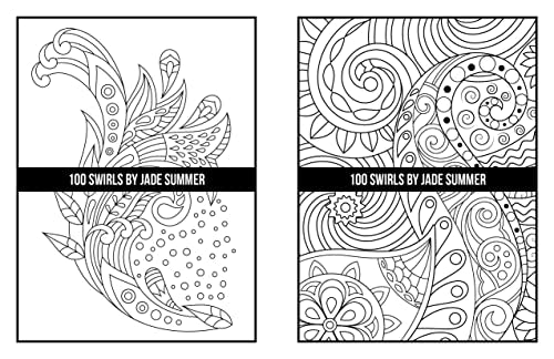 100 Swirls Coloring Book: For Adults with Fun, Easy, and Relaxing Designs