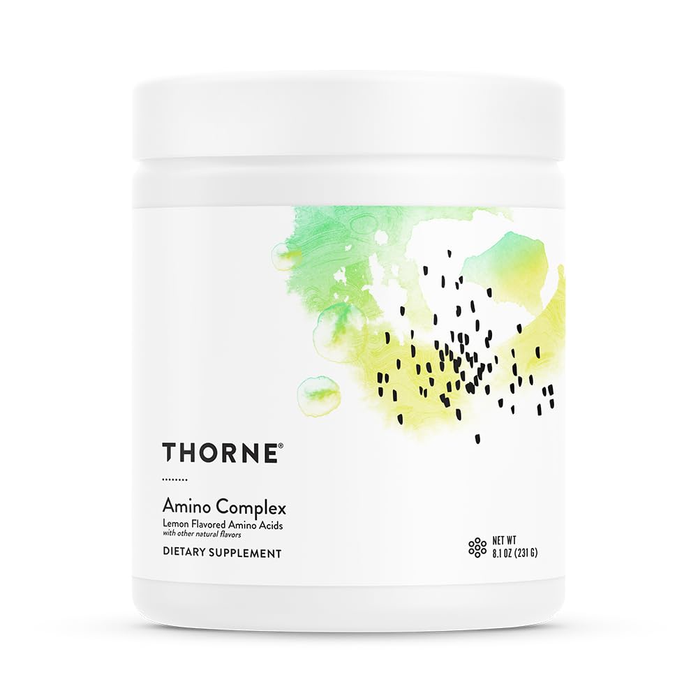 THORNE - Amino Complex - Clinically-Validated EAA and BCAA Powder for Pre or Post-Workout - Promotes Lean Muscle Mass & Energy Production* - NSF Certified for Sport - 30 Servings - 8.1 Oz - Lemon