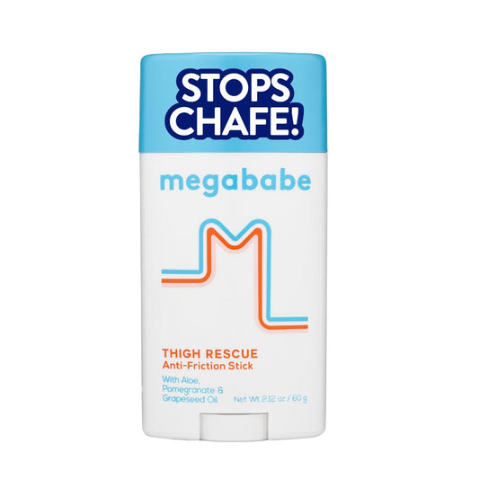 Megababe Thigh Rescue Anti-Chafe Stick | Prevents Skin Chafe & Irritation | Thighs, arms, Bra-Lines & More