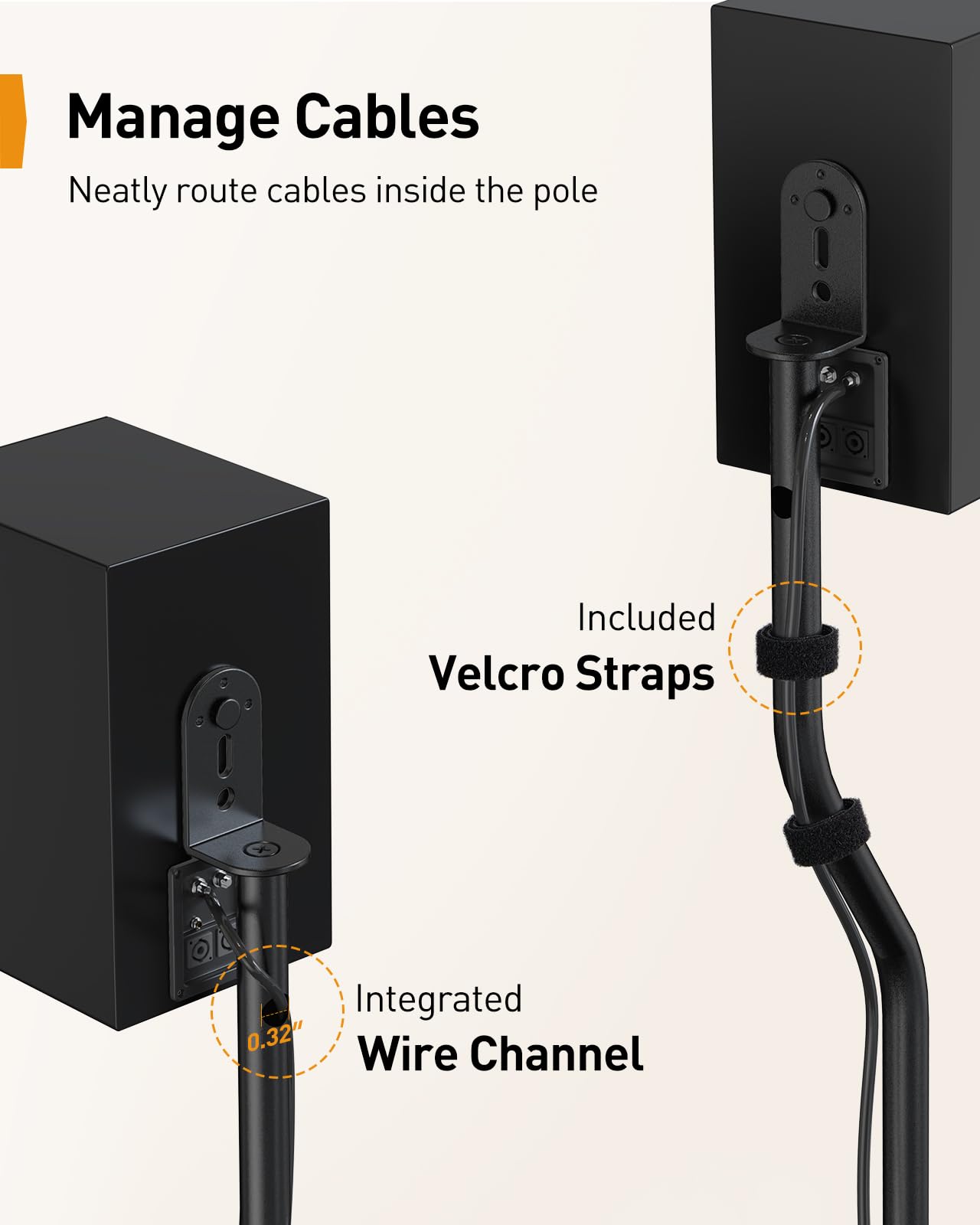 Perlegear Speaker Stand Pair, 28” to 38” Height Adjustable Surround Sound Speaker Stands for Small Bookshelf, Satellite Speakers, and Studio Monitors up to 5lbs, Tool-Free Floor Speaker Stand, PGSS11