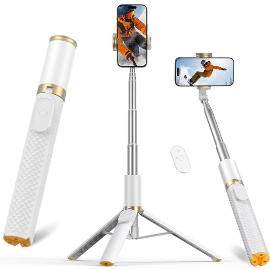 62" Phone Tripod & Selfie Stick, Tripod for iPhone with Remote, Portable, Lightweight Travel Stand for Selfies Video Recording Vlog, Extendable Stand Compatible with iPhone Android