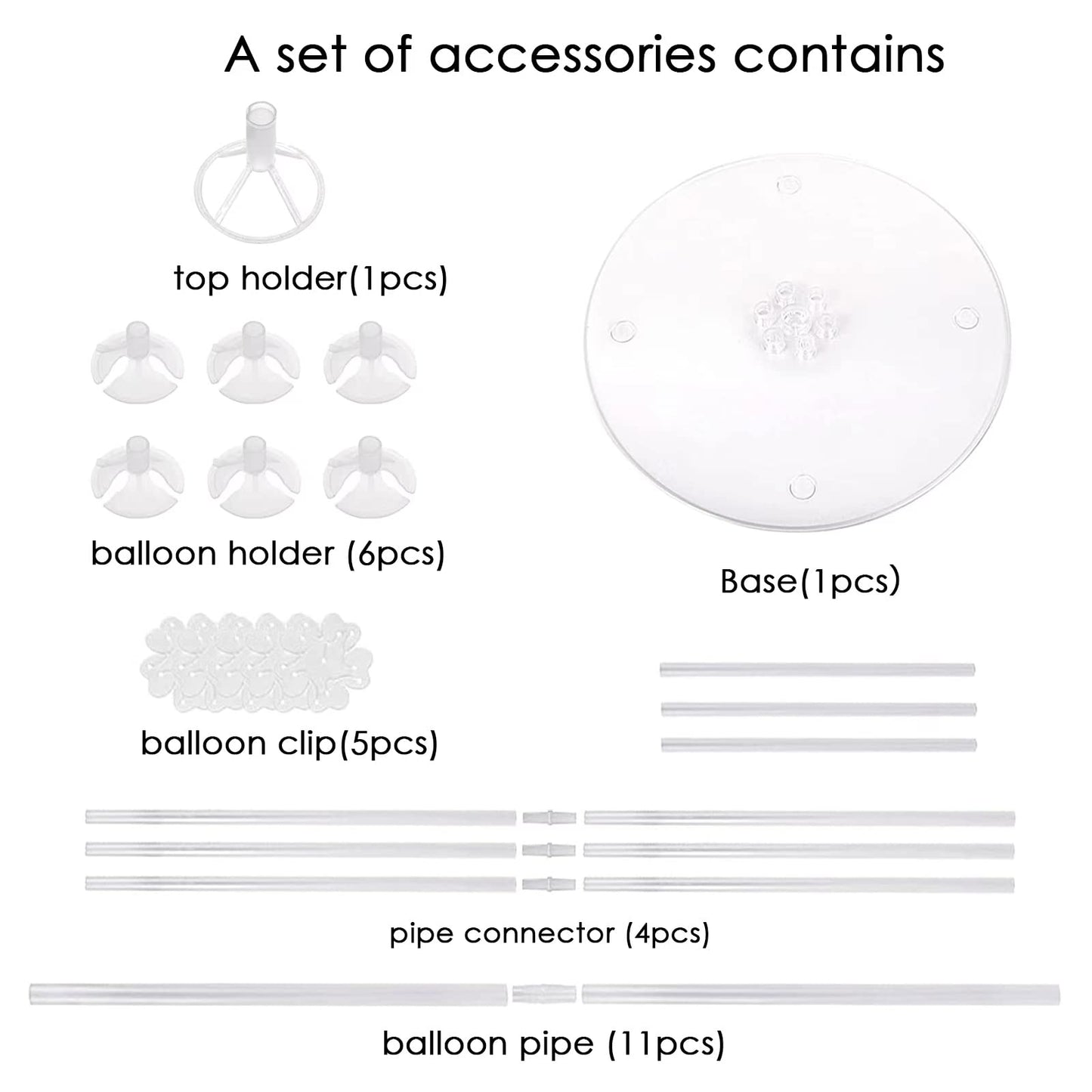 Balloon Stand Kit 7 Sets of Table Balloon Stand Holder Balloons Decorations for Party, Birthday Wedding Anniversary and other festive decorations