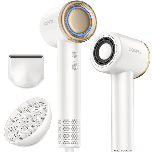 Blow Dryer, CONFU Hair Dryer with Diffuser 110000 RPM, High-Speed Professional Ionic Blow Dryer for Fast Drying, Hair Diffuser for Curly Hair for Home Travel