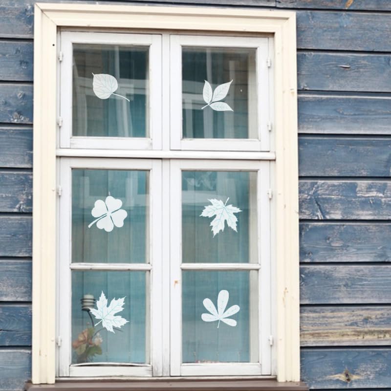 26pcs Leaf Window Strike Prevention Stickers Anti-Collision Window Clings Prevent Bird Strikes on Glass Static Cling Window Decals