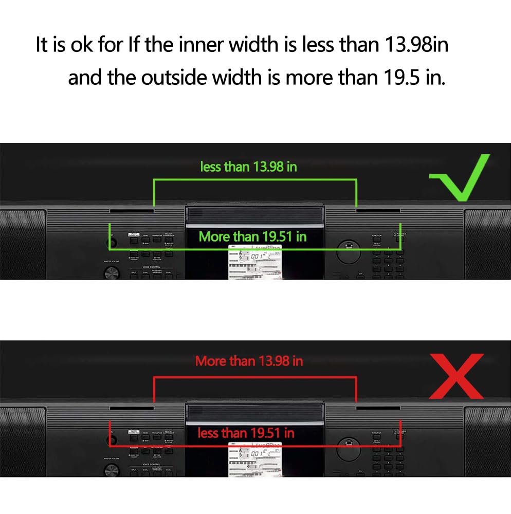 Konper Original Large Music Stand. Compatible with Yamaha PSR/YPT/KB/P/DGX Series Keyboard Music Score Stand, Keyboard Sheet Music Stand with 4 Music Book Clip