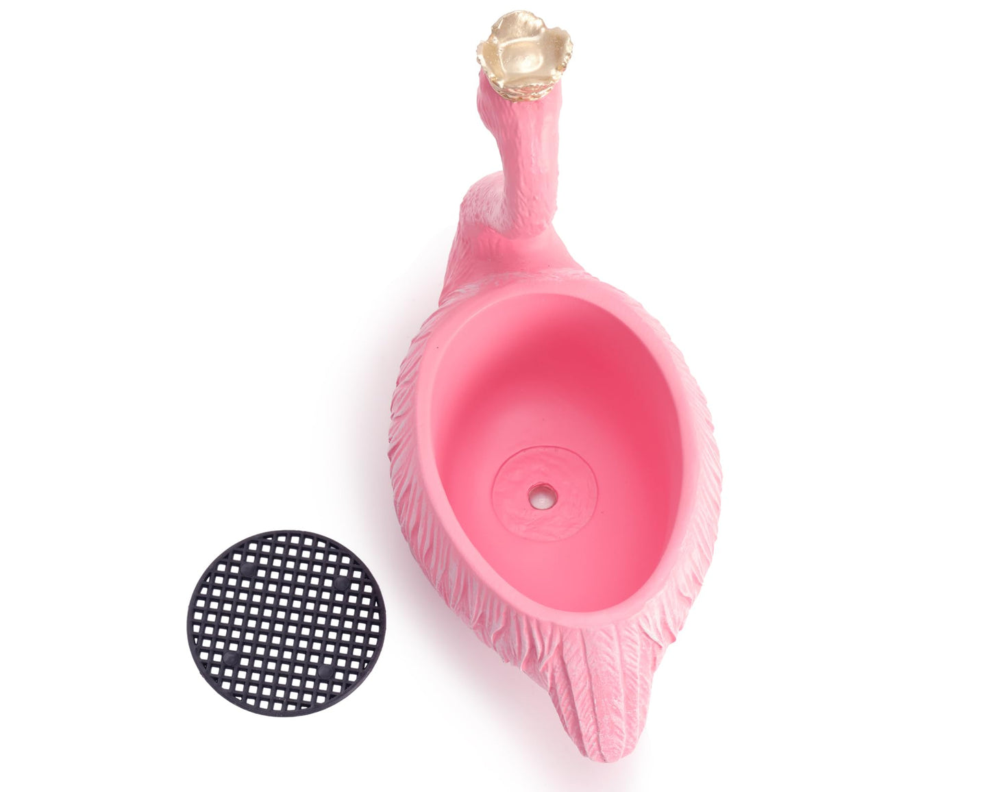 Artconal Pink Flamingo Bowl Decorative Planter Pot, Add Tropical Flair, Pink Flamingo Candy Bowl Christmas, 8 inch Cute Bird Planter for Indoor Plants with Drainage