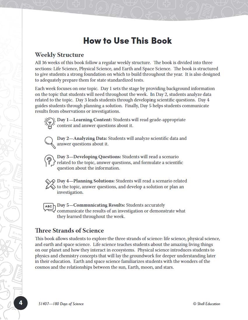180 Days™: Science, Earth and Space Science for 1st Grade Practice Workbook for Classroom and Home, Cool and Fun Practice Created by Teachers (180 Days of Practice)