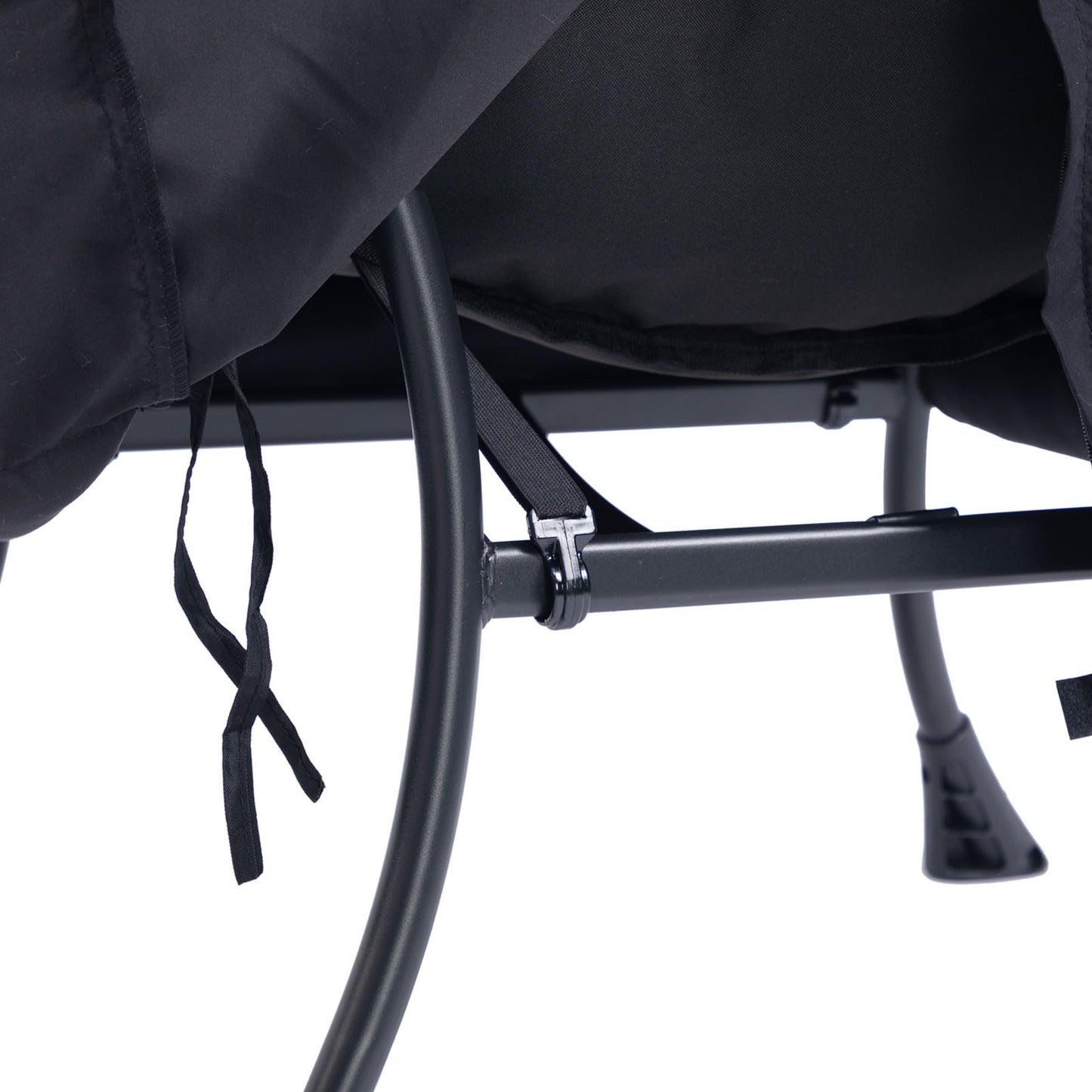 HollyHOME Modern Fabric Large Lazy Chair, Accent Oversized Comfy Reading Chair, Thick Padded Cozy Lounge Chair with Armrest, Leisure Sofa Chair for Living Room, Bedroom, Dorm, Matte Black