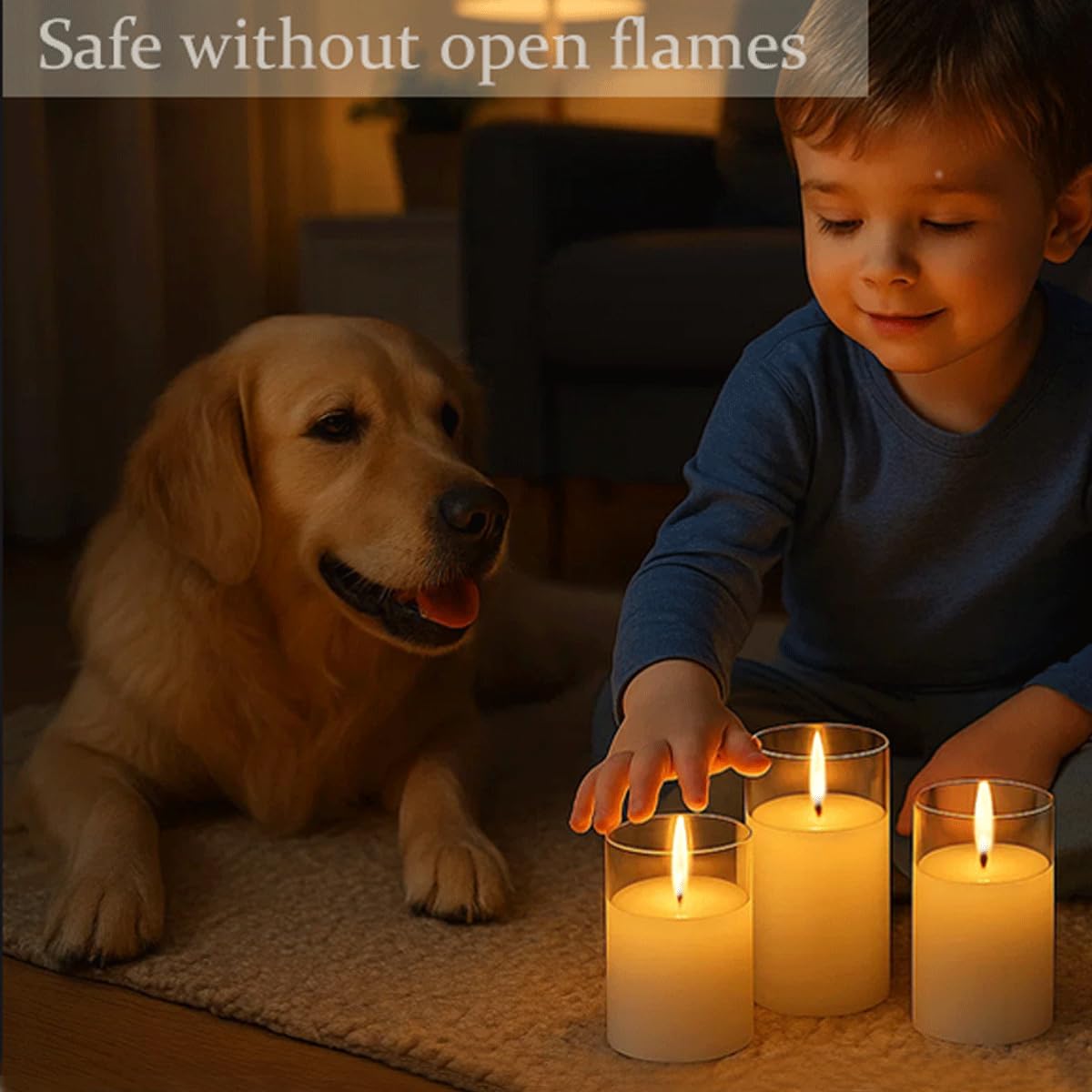 SORALEK Rechargeable Flameless Candles with Remote Control, Clear LED Pillar Candles, Battery Powered with Timer Function, Safe for Home, Wedding, Christmas, Halloween Decorations (3 Pieces)