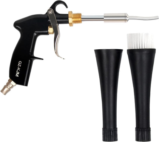 High Pressure Car Interior Spraying Washing Gun with 2 Set Nozzle Sprayer Connector Air Pulse Car Washing Equipment Tool (Upgrade-Dust blow gun)