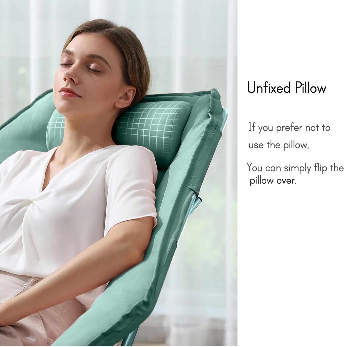 Hexagon Foldable Living Room Chair, Saucer Chair for Adults, Comfy Bedroom Lounge Chair, Moon Chair, Lazy Folding Chair for Dorm Rooms (Chair-Green)