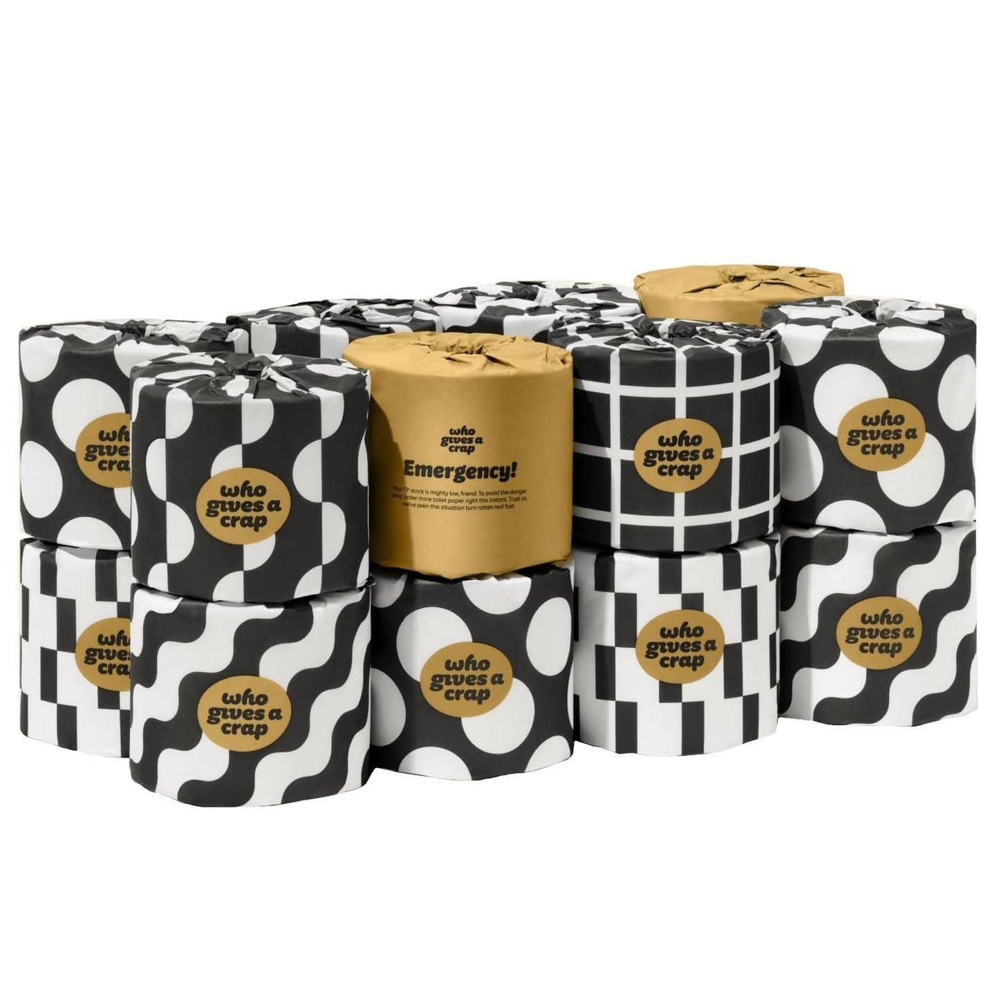 Who Gives A Crap 100% Bamboo Toilet Paper, 48 Rolls, 3 Ply, 370 Sheets, Long, Strong & Soft Toilet Tissue, Sustainable, Biodegradable, Renewable, Tree Free Bathroom Tissue Bulk Toilet Paper