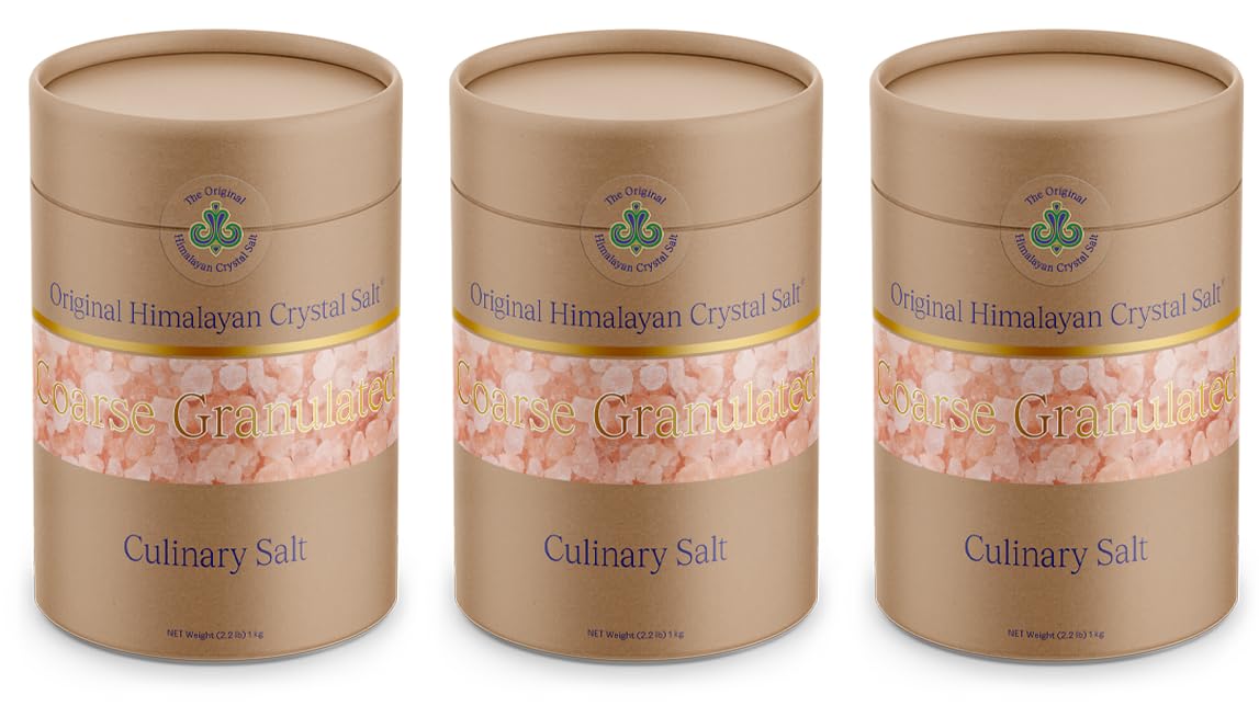 Original Himalayan Crystal Salt - Coarse Granulated - Culinary Salt for Healthy Cooking - Mineral Rich Salt with Great Flavor (3 Pack)