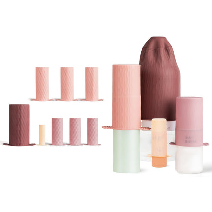 Bottle Covers for Travel, Leak Proof Elastic Sleeves, Travel Size Container Covers, Holiday Essentials for Women, Multiple Sizes Cover Suit for Various liquids Toiletries Bottles (8pcs)